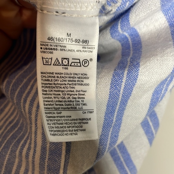 GAP | Women’s Linen Blend V-Neck Sleeveless Jumpsuit Size Medium NWT - Picture 7 of 7